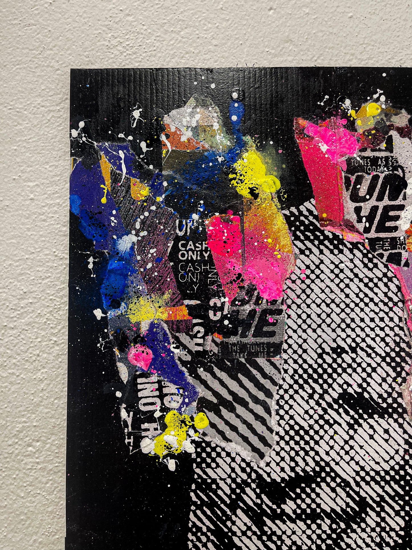 Sam Shrug - 'Raver Babe Five, Hoxton' original mixed media on correx board