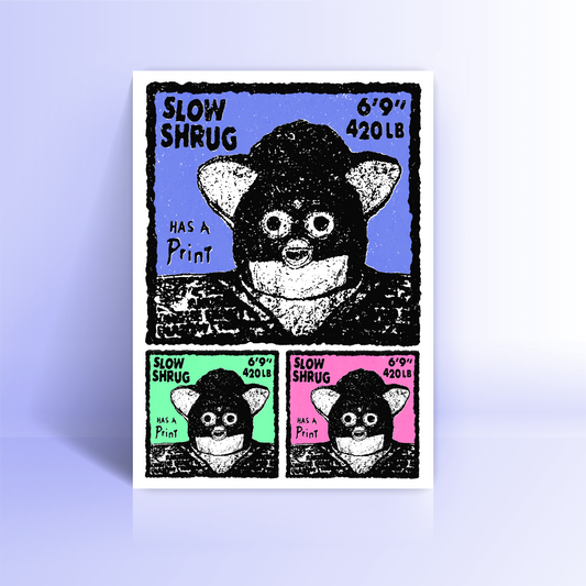 Slow Shrug Has a Print [blue colourway, SIGNED]