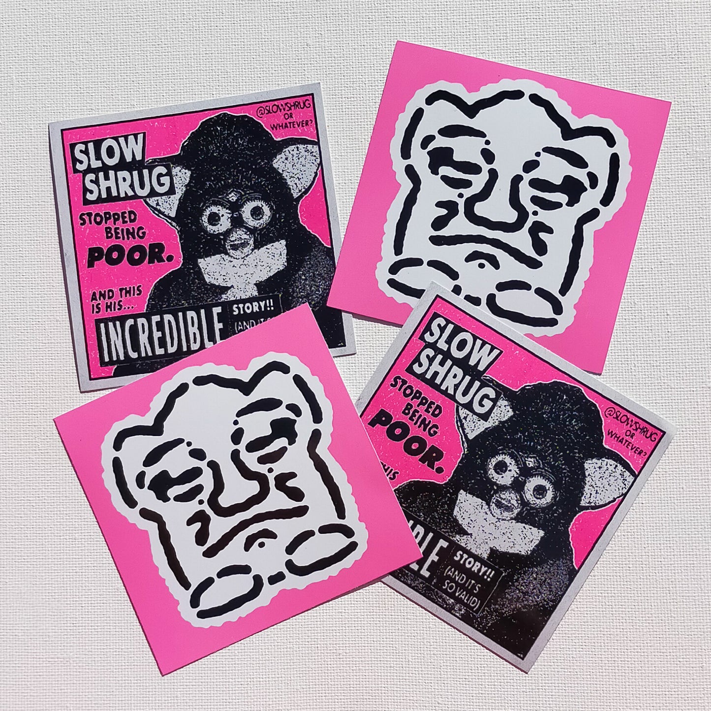 Slow Shrug sticker pack [FREE UK DELIVERY]