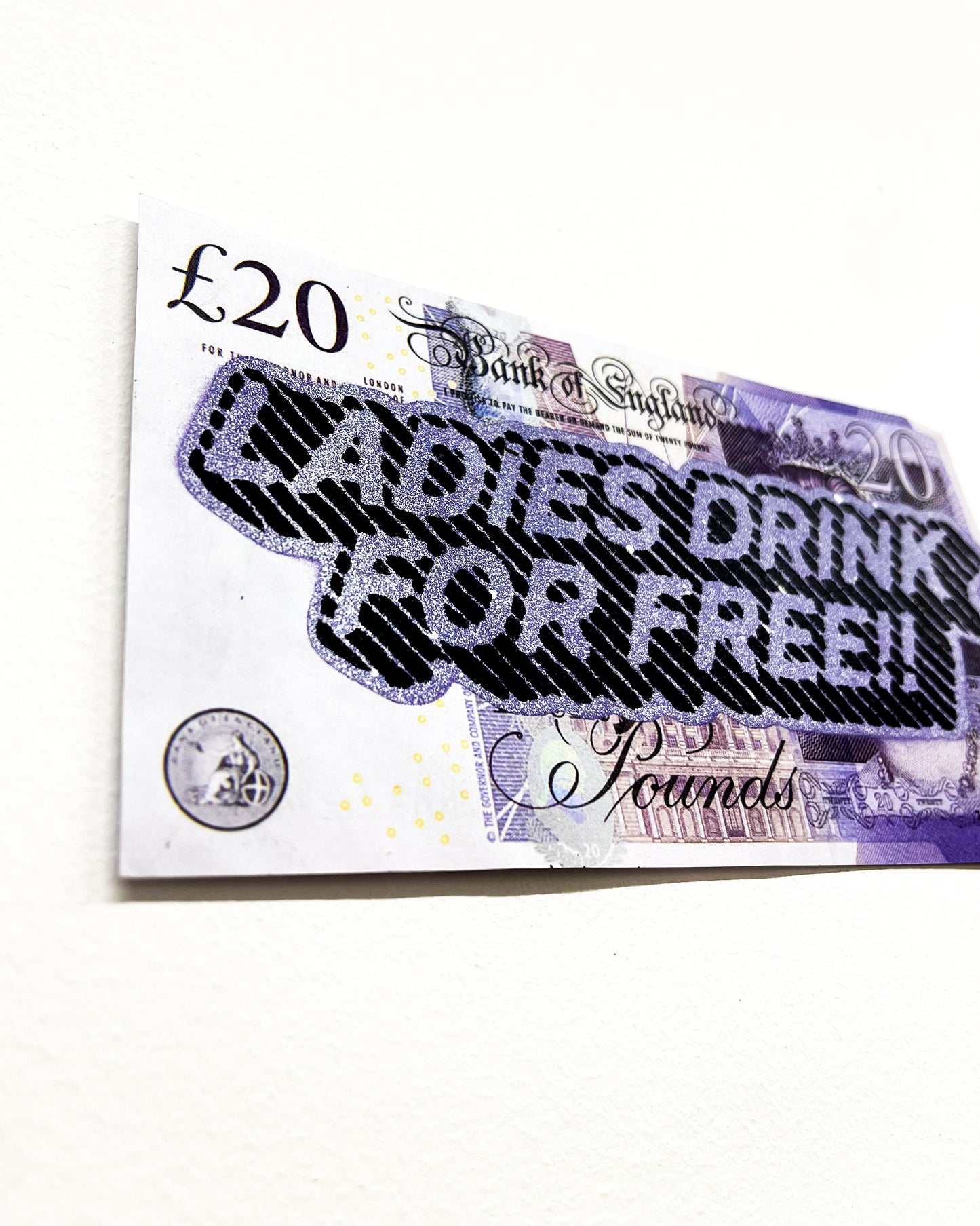 Sam Shrug 'Ladies Drink For Free' Fake £20 note