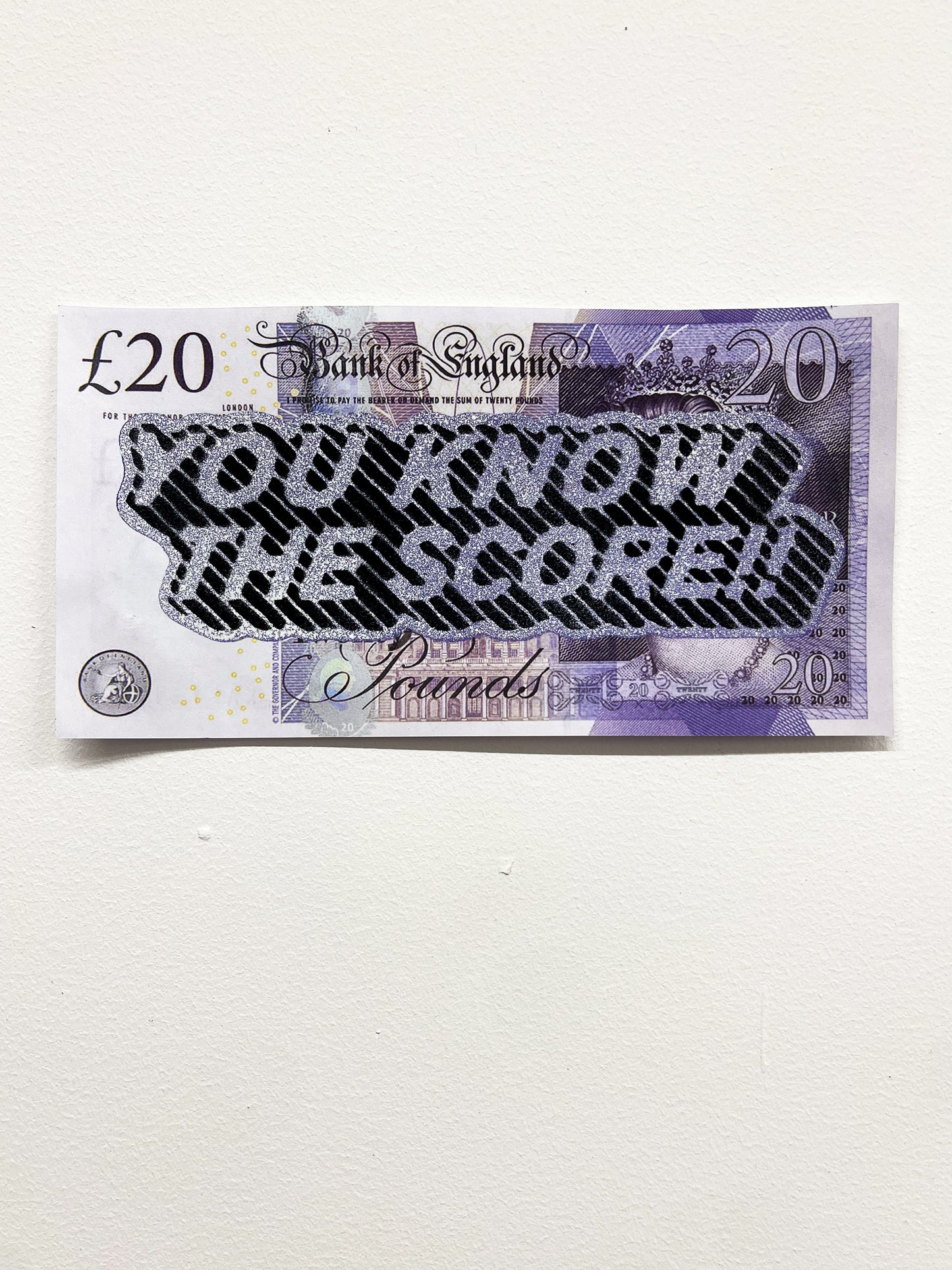 Sam Shrug 'You Know the Score' Fake £20 note