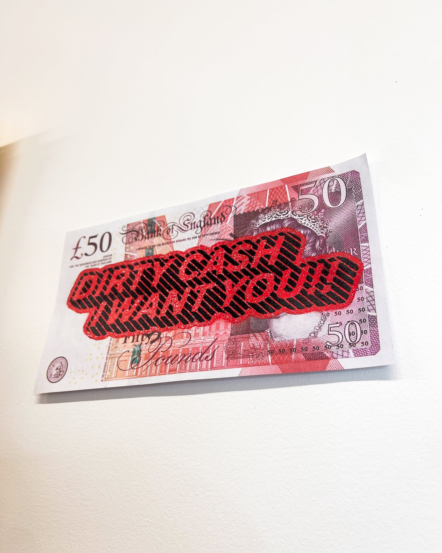 Sam Shrug 'Dirty Cash I Want You' Fake £50 note