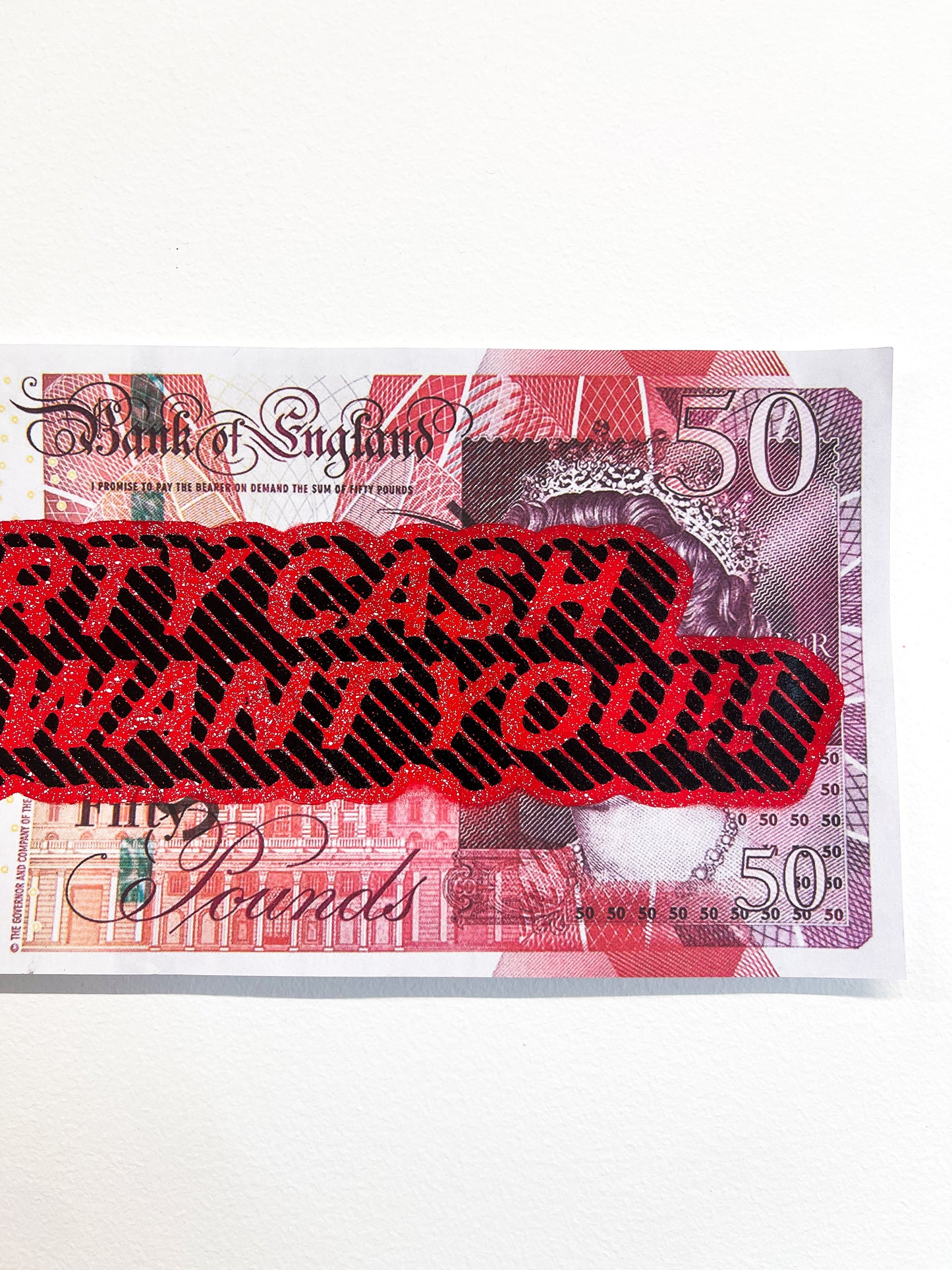 Sam Shrug 'Dirty Cash I Want You' Fake £50 note