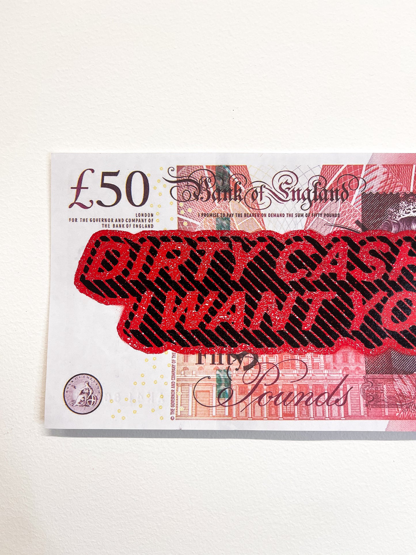 Sam Shrug 'Dirty Cash I Want You' Fake £50 note