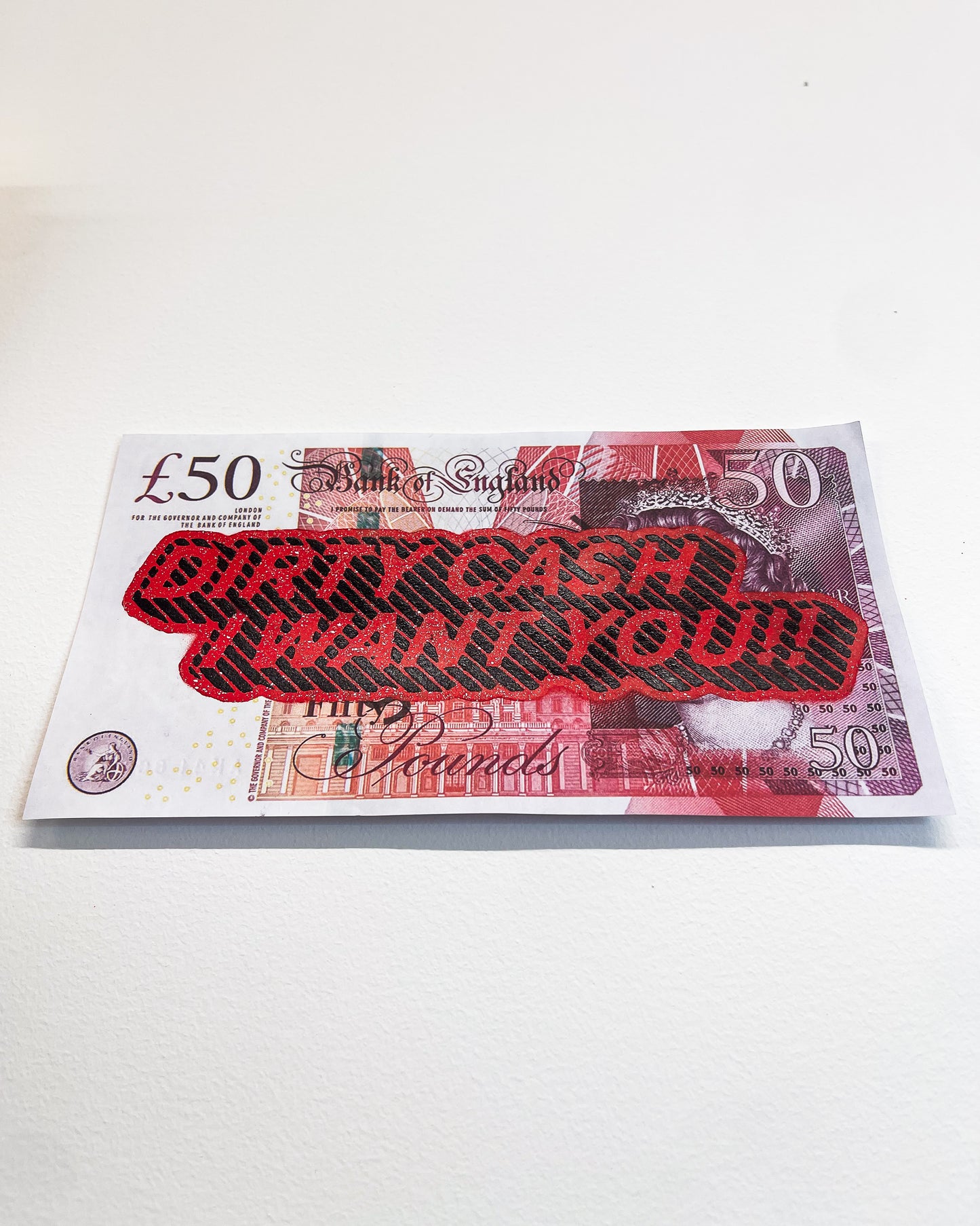 Sam Shrug 'Dirty Cash I Want You' Fake £50 note