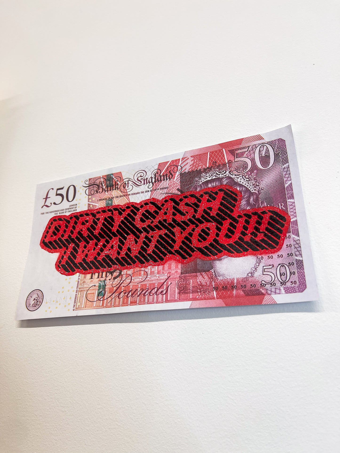 Sam Shrug 'Dirty Cash I Want You' Fake £50 note